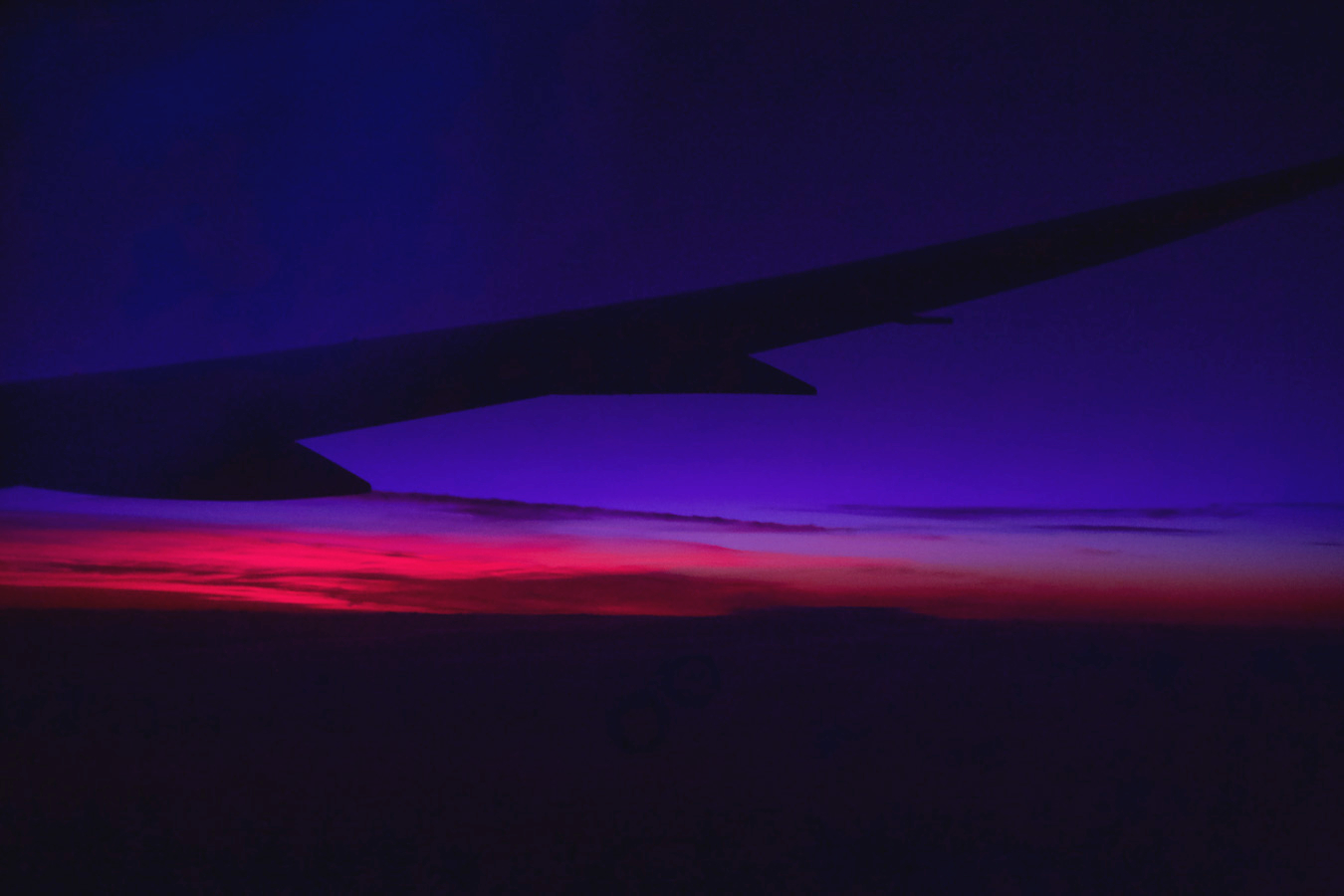 sunset from the plane