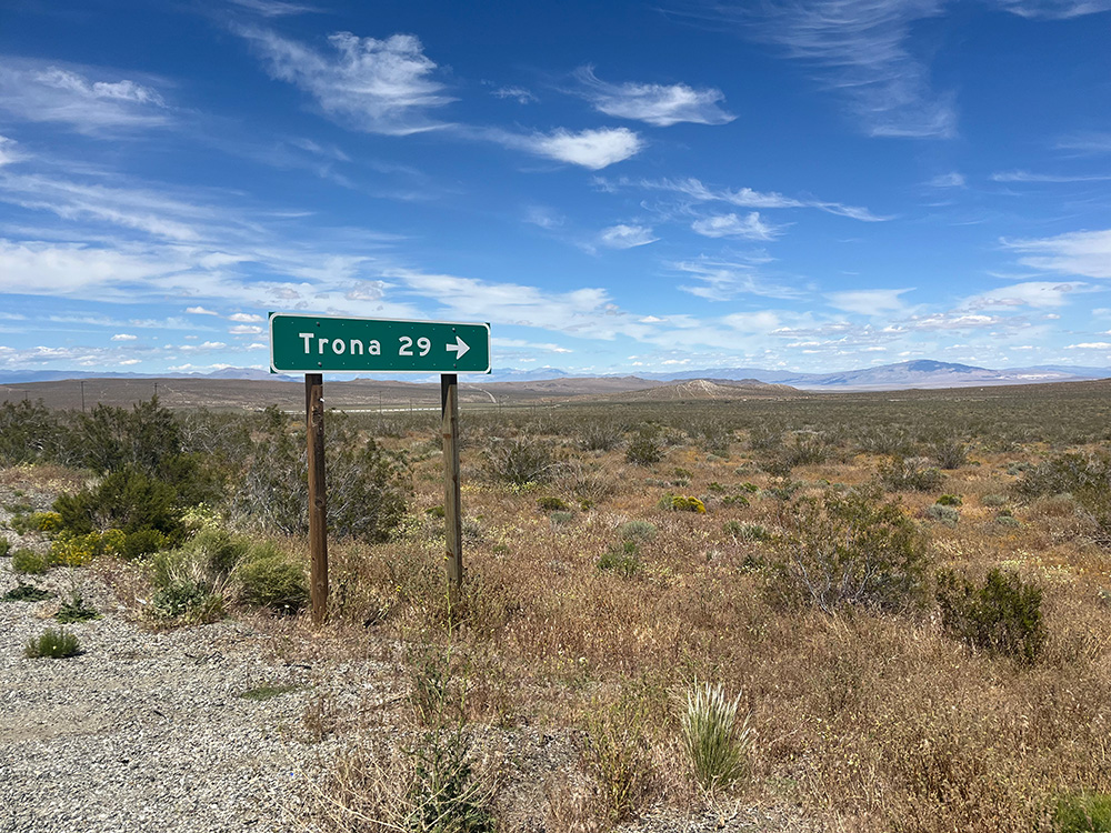 Trona sign