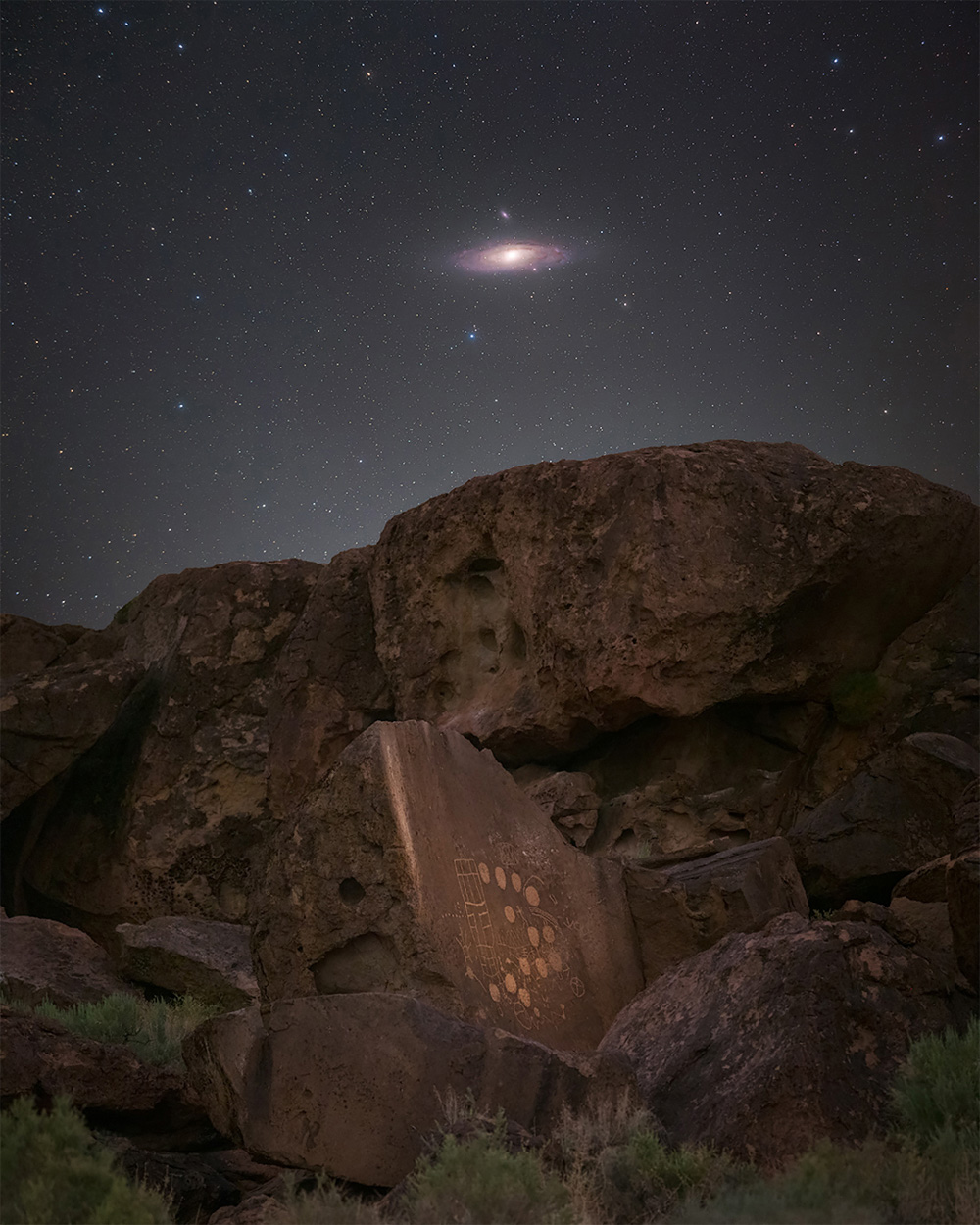 The Andromeda Galaxy and 13 Moons